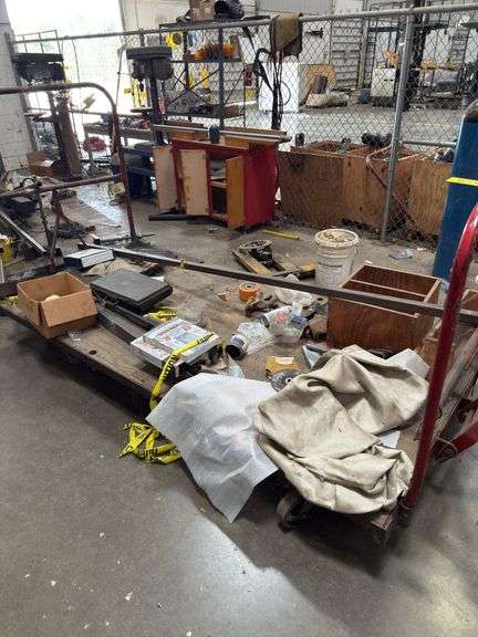 4x8 Steel Forklift Trolly Cart w: Misc