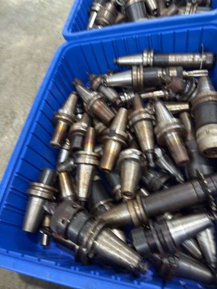 CNC Machine Tool Holders, Approx. 25 Pieces, Alloy Steel, Likely BT/CAT Taper