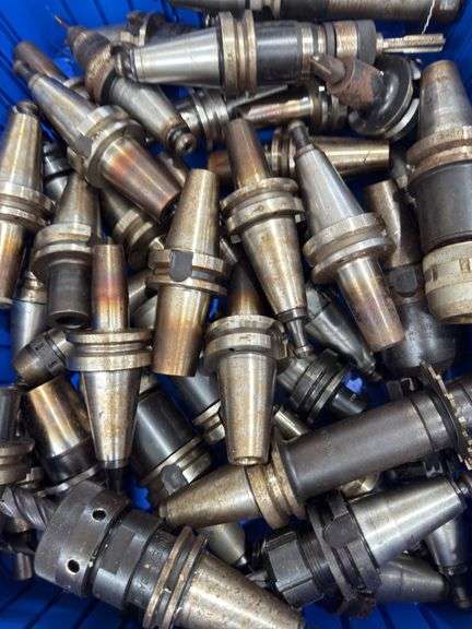 CNC Machine Tool Holders, Approx. 25 Pieces, Alloy Steel, Likely BT/CAT Taper