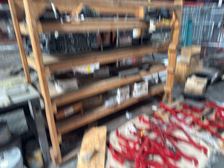 Wooden Shelving w/ Misc Parts - 3ft x 6ft