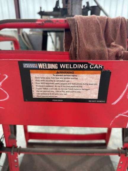 Chicago Electric Welding Cart, Model 65593, Red, Metal
