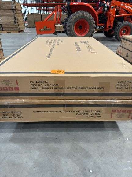 (2) Davis Direct Emmett Brown Lift Top Dining w/ Drawer