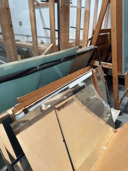 Rolling Window/Glass Cart w/ Mirrors & Glass