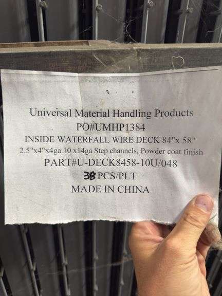 84x58 Waterfall Wire Decking