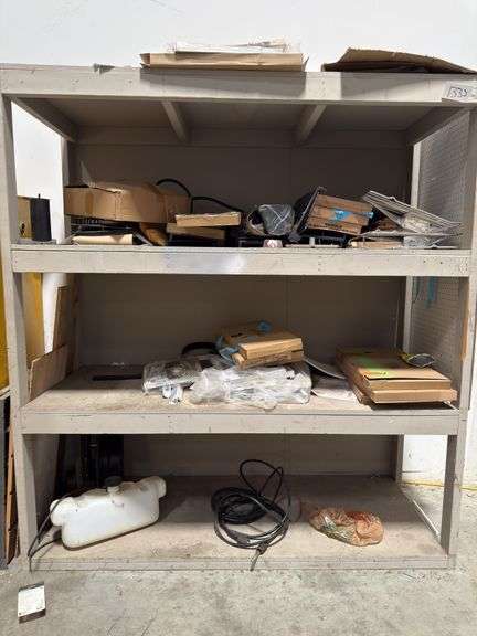Large Wooden Shelf w/ Range & Stove Parts