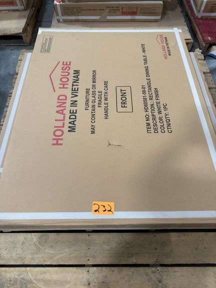 (2) Holland House White Rectangular Dining Table