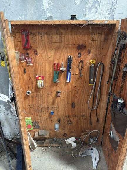 Wooden Cabinet w/ Tools