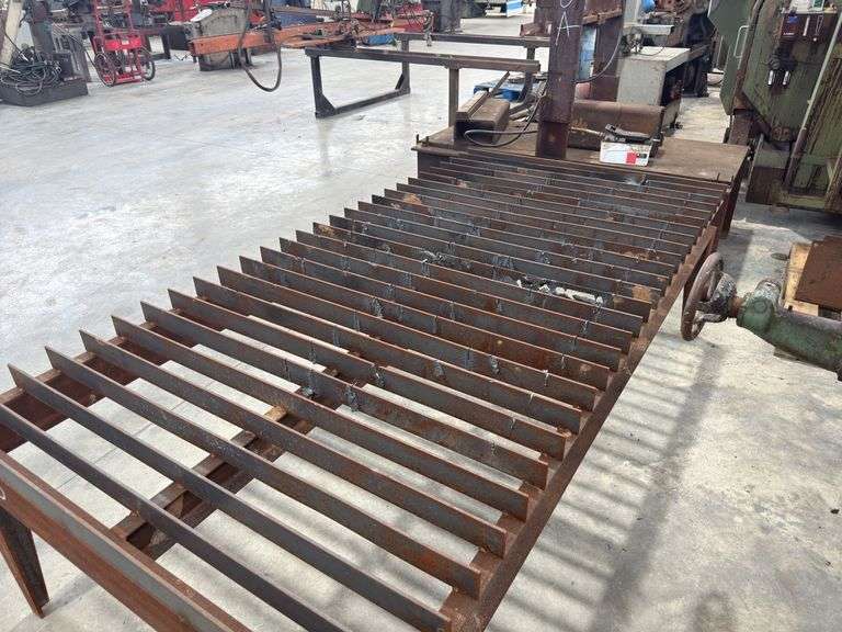 Heavy-Duty Steel Welding or Cutting Table, 8ft x 4ft x 3ft Dimensions