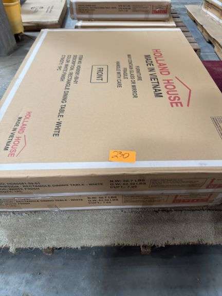 (2) Holland House White Rectangular Dining Table