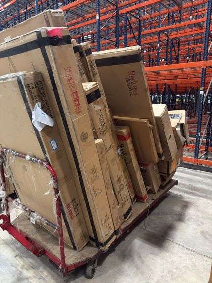 Heavy Duty Steel Cart 4x8 Cart- FULL W/ New Badcock Furniture - Must See!