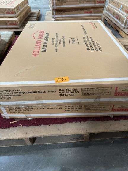 (2) Holland House White Rectangular Dining Table