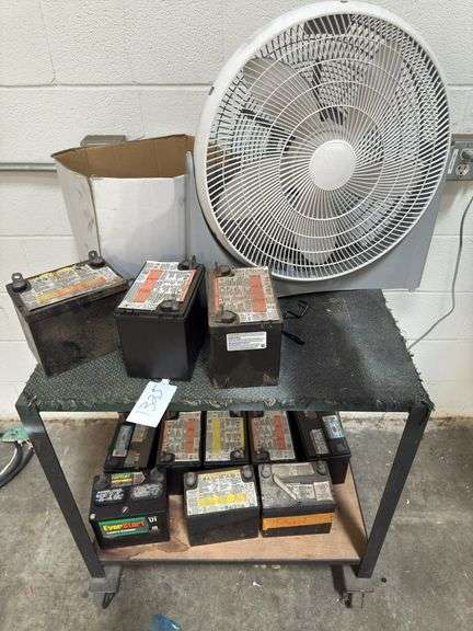 Batteries & Steel Roling Cart