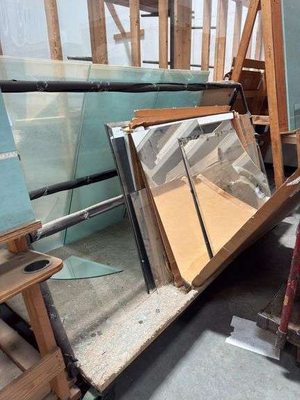 Rolling Window/Glass Cart w/ Mirrors & Glass