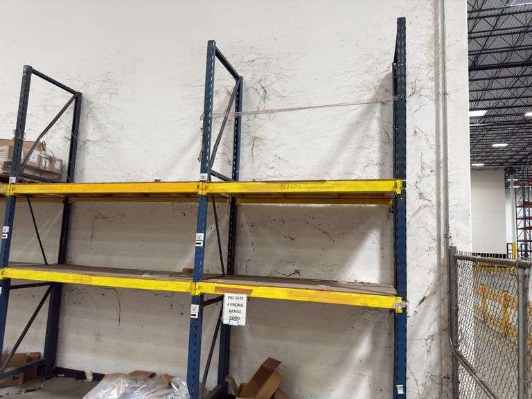 Pallet Racking - (7) 13ft Tall Uprights - (24) 6ft Cross Braces