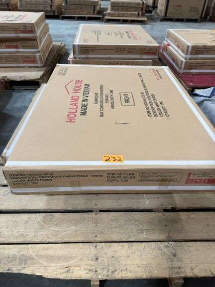 (2) Holland House White Rectangular Dining Table