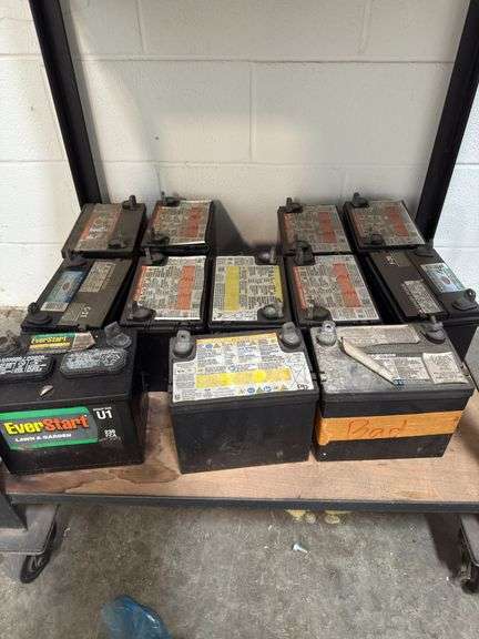 Batteries & Steel Roling Cart