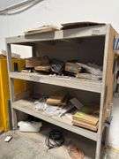 Large Wooden Shelf w/ Range & Stove Parts