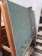 Rolling Glass Cutting Station w/ Rear Storage - Large Unit