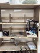 Steel Cart & Metal Shelving w/ Misc Parts