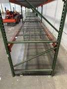 12ft Tall Pallet Racking w/ Wire Bottoms - (36) 8ft Crossbars (7) Uprights