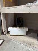 Large Wooden Shelf w/ Range & Stove Parts