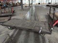 (10) 4ft x 8ft Steel Trolly Carts - With Forklift Slots & Heavy Duty Casters & 2 Mini Carts