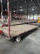 (9) 4ft x 8ft Steel Trolly Carts - With Forklift Slots & Heavy Duty Casters