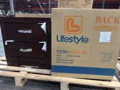(4) Lifestyle Night Stands - Merlot