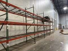 12ft Tall Pallet Racking w/ Wire Bottoms - (30) 8ft Crossbars (6) Uprights