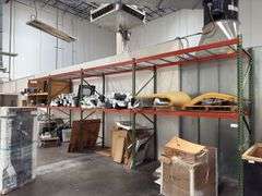 Pallet Racking - (5) 10ft Uprights - (16) 8ft Cross Braces - (8) Wire Bottoms