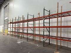 12ft Tall Pallet Racking w/ Wire Bottoms - (30) 8ft Crossbars (6) Uprights