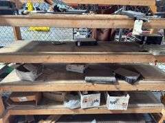 Wooden Shelving w/ Misc Parts - 3ft x 6ft