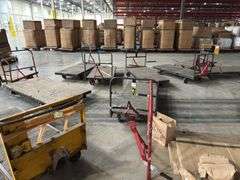 (10) 4ft x 8ft Steel Trolly Carts - With Forklift Slots & Heavy Duty Casters & 2 Mini Carts