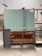 Rolling Glass Cutting Station w/ Storage On Rear