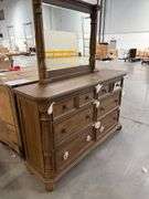 Badcock Hanover Dresser w/ Mirror - 8 Drawer & Clawfoot