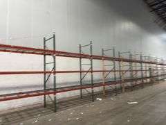 12ft Tall Pallet Racking w/ Wire Bottoms - (48) 8ft Crossbars (9) Uprights
