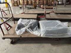 (7) 4ft x 8ft Steel Trolly Carts - With Forklift Slots & Heavy Duty Casters