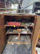 Wooden Cabinet w/ Misc Tools - 4ft x 3ft x 5ft Tall