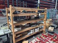 Wooden Shelving w/ Misc Parts - 3ft x 6ft