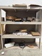 Large Wooden Shelf w/ Range & Stove Parts
