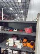 Steel Shelf Full of Bearings & Forklift Wheels
