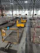 (7) 4ft x 8ft Steel Trolly Carts - With Forklift Slots & Heavy Duty Casters