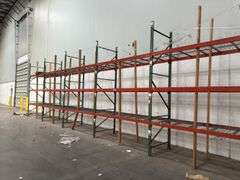 12ft Tall Pallet Racking w/ Wire Bottoms - (30) 8ft Crossbars (6) Uprights