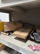 Large Wooden Shelf w/ Range & Stove Parts