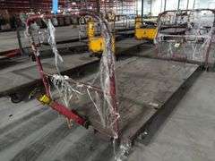 (3) 4ft x 8ft Steel Trolly Carts - With Forklift Slots & Heavy Duty Casters