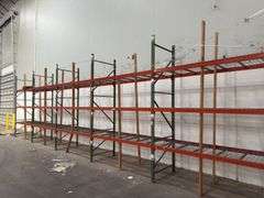 12ft Tall Pallet Racking w/ Wire Bottoms - (30) 8ft Crossbars (6) Uprights