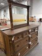 Badcock Hanover Dresser w/ Mirror - 8 Drawer & Clawfoot
