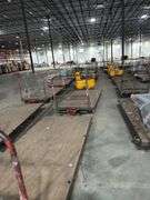 (9) 4ft x 8ft Steel Trolly Carts - With Forklift Slots & Heavy Duty Casters