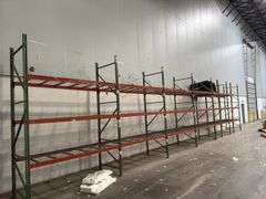 12ft Tall Pallet Racking w/ Wire Bottoms - (30) 8ft Crossbars (6) Uprights