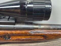Early Model Military Style Gun with Bayonet & Scope (#E51855)